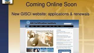 GISCI Certification Update