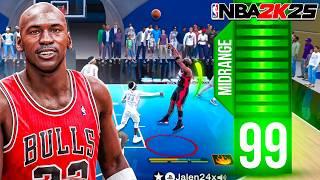 "PRIME" MVP MICHAEL JORDAN BUILD is TERRIFYING REC PLAYERS in NBA 2K25 - 99 MID-RANGE RATING