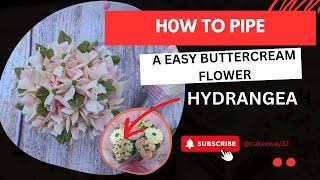 How to Pipe a Easy Buttercream Flower - -Hydrangea