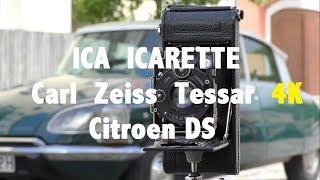 ICA Dresden Icarette folding camera + Citroen DS max may tz video