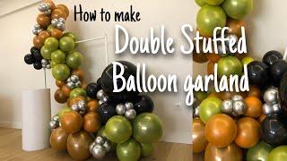 How to make double Stuffed balloon garland | balon zinciri nasıl yapalım | آموزش بادكنك آرايي