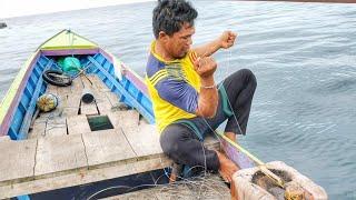 MANCING DI RUMPON || di hajar ikan besar di tarik beratnya minta ampun