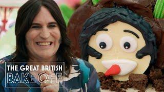 Noel Fielding immortalised as a Chocolate Caterpillar Cake! | The Great British Bake Off