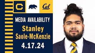 Cal Football: Spring Football Stanley Saole-McKenzie Media Availability (4.17.24)