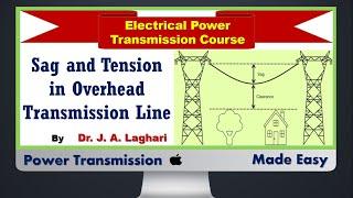 Lecture#29: Sag and Tension in Overhead Transmission Line | Dr. J. A. Laghari