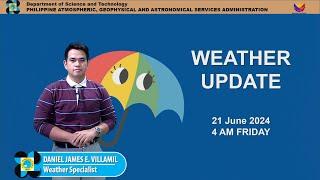 Public Weather Forecast issued at 4AM | June 21, 2024 - Friday