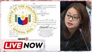 LIVE | Pagpapatuloy ng pagdinig ng Senado hinggil kay Alice Guo, ilegal na POGO