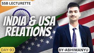 || India & USA Relationship || SSB Lecturette || DAY-93