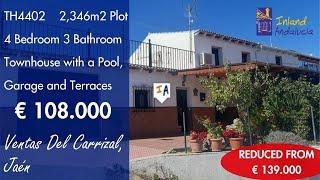 4 Bedroom 3 Bath Townhouse + Pool, Garage & Land Property for sale in Spain inland Andalucia TH4402