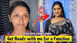 Unfiltered: Get ready with me for function ️| Party/Guest makeup look| Kaviya Karun 