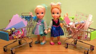 School supplies ! Elsa & Anna toddlers go shopping