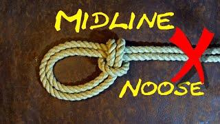 Midline Noose Knot - Noose Knot Tied in the Bight