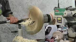 Woodturning - Large Wet Turned Natural Edge Walnut Bowl