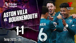 Highlights & Goals: Aston Villa vs. Bournemouth 1-1 | Premier League | Telemundo Deportes