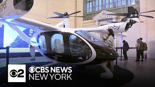 Joby Air Taxi on display at NYC's Grand Central Terminal