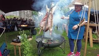 4K:Walking tour of Abergavenny Food Festival 2023 /part 1
