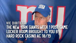 The New York Giants Week 1 Post-Game Locker Room brought to you by Hard Rock Casino AC 10/19