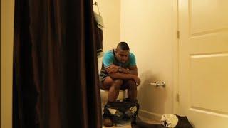 black guy desperate to poop