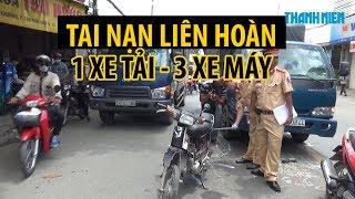 ​Bé gái 6 tuổi bị thương sau tai nạn liên hoàn