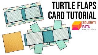 Turtle Flaps Card Tutorial by Srushti Patil | How to make easy scrapbook cards | Greeting Card Ideas