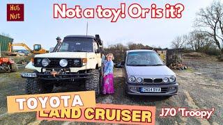 It's big! Icelandic-spec Toyota Land Cruiser Troop Carrier on tiny mid-Wales lanes!