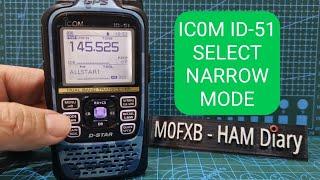 ICOM.ID-51 Select Narrow FM