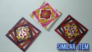 How to make wall hanging geometry frame craft | glorious creating creative