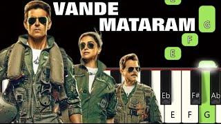 Vande Mataram - The Fighter Anthem  | Piano tutorials | Piano Notes | Piano Online #pianotimepass