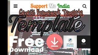 Genesis Framework Template Free Download | Support Me India Theme | How Kaise Hindi