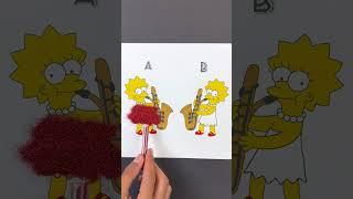 Lisa Simpson dress colour art select one of them #shorts #art #lisa #simpsons