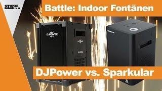 Veranstaltungstechnik | DJ Power Spark V-1 vs. Sparkular BT01 Indoor Fontänen | stage.battle