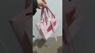 Paper bag| Pink | Custom Your Logo | 100pcs start printing