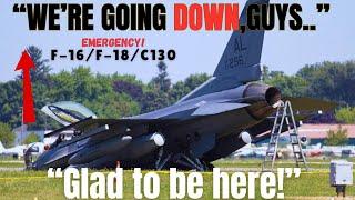 Military Mishap: F-16 Runway Overrun, F/A-18 Emergency, and Fatal C130 Crash  (rare ATC audio)