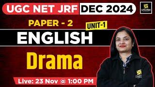 UGC NET JRF DEC 2024 | English | Paper 2 | Drama | UGC NET JRF | By Neha Ma'am