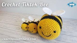 Tiktok Bee Free Crochet Pattern | Crafting Happiness