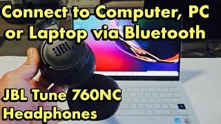 JBL Tune 760NC Headphones: How to Pair to Computer, PC, Laptop via Bluetooth