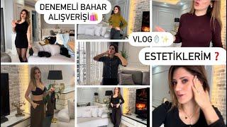 ESTETİK Mİ YAPTIRDIMDENEMELİ BAHAR ALIŞVERİŞİ️PORTAKALLI KEKVLOG 🪞