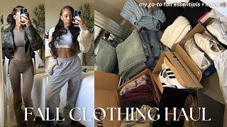 Huge Fall Clothing Haul + fall essentials | SKIMS, FASHION NOVA, H&M & MORE 