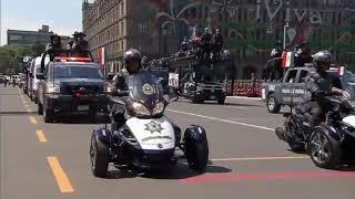 Policía Federal dedicó su participación en Desfile de Independencia a víctimas por sismo