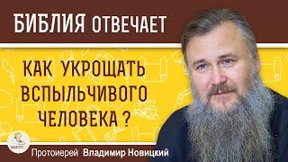 Как укрощать вспыльчивого человека ? Протоиерей Владимир Новицкий