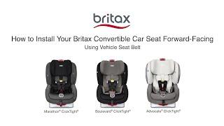 How To Install Britax ClickTight Convertible Car Seats Forward-Facing with Vehicle Seat Belt