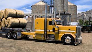 Custom Hay Hauler - (Big Turbo CAT Power) - Peterbilt 389 - American Truck Simulator