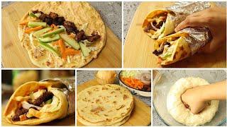Arabic Shawarma with Homemade Kubus & Mayonnaise / Chicken Shawarma at home / Pita Bread recipe