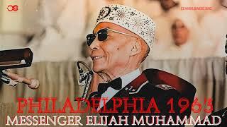 MESSENGER ELIJAH MUHAMMAD SPEAKS IN PHILADELPHIA PA 1963