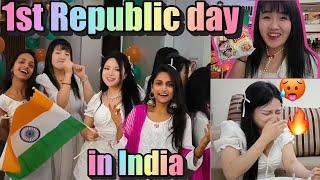 HBC house's first Republic day in India ever! + Buldak spicy noodle & curry mukbang#mimi #Jimi
