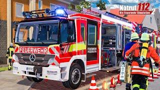 NOTRUF 112 #20: Gesamter LÖSCHZUG alarmiert: Brennt eine Wohnung? | Feuerwehr Simulation 2