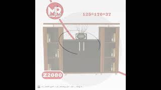 کمد و فایل و ویترین اداری و کتابخانه چوبی مدل Z2080 - مستر صندلی - mr_sandali