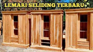 DESAIN LEMARI SLIDING 3 Pintu !! Lemari Pakaian Pintu Geser !! RIAN MEBEL