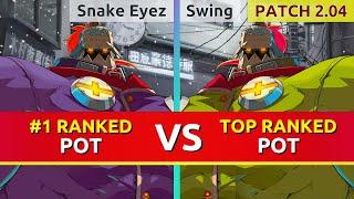 GGST ▰ Snake Eyez (#1 Ranked Potemkin) vs Swing (TOP Ranked Potemkin). Guilty Gear Strive Mirror