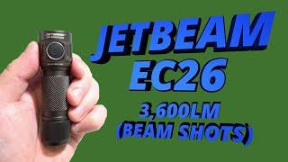 JETBEAM EC26 flashlight review (beam shots)